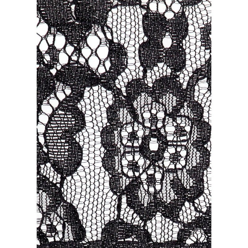 Ouch!  & white lace mask with elastic straps - Product front view, focus on material  | Flirtybay.com.au